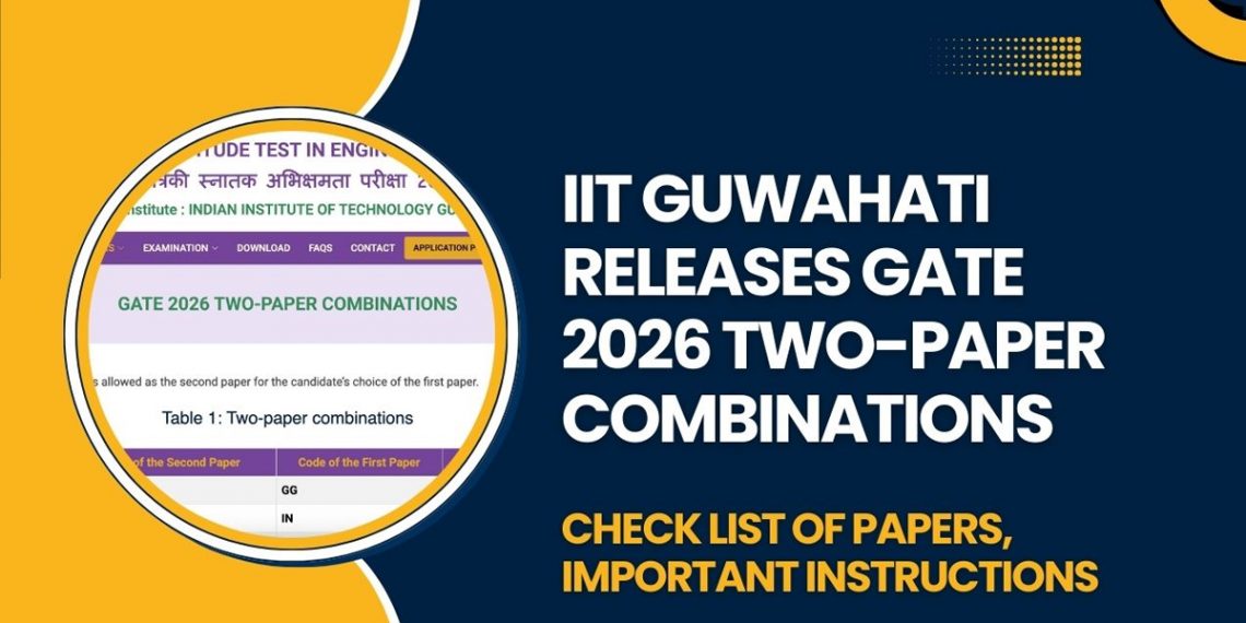 GATE 2026: IIT Guwahati Releases Two-Paper Combinations
