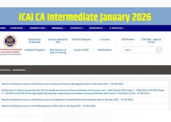 ICAI Announces Mock Test Schedule For CA Intermediate January 2026 Exams