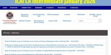 ICAI Announces Mock Test Schedule For CA Intermediate January 2026 Exams