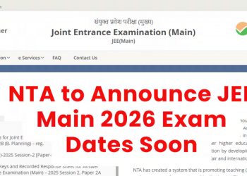 NTA announces JEE main 2026 dates: Session 1 in January, session 2 in April