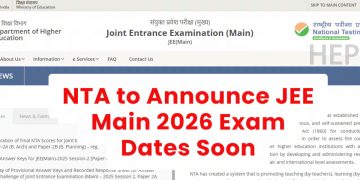 NTA announces JEE main 2026 dates: Session 1 in January, session 2 in April